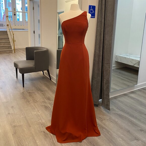NEW - HAYLEY PAIGE - 52153 ONE SHOULDER DRESS - SIENNA - SIZE 10 - Picture 1 of 5